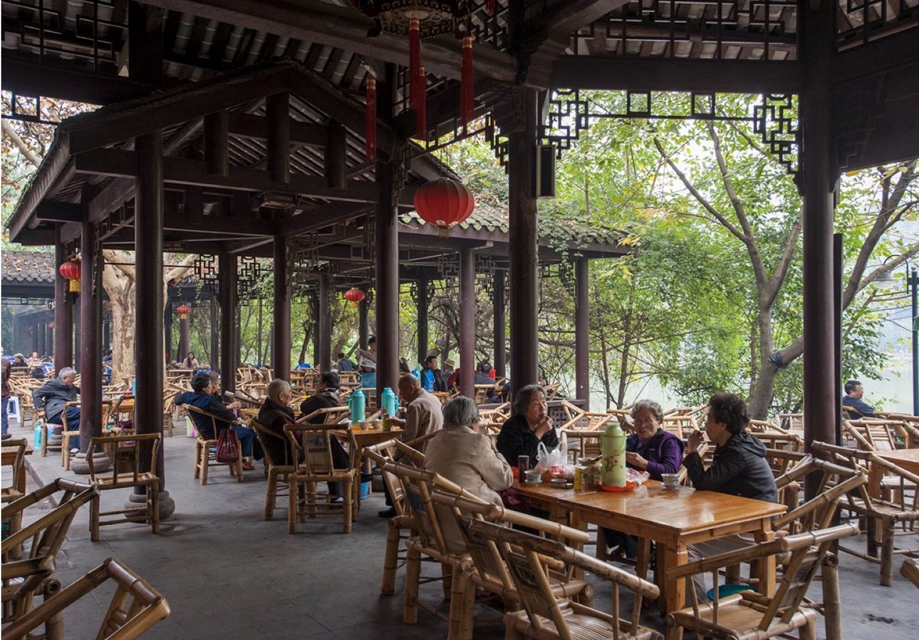 A quiet teahouse interior